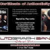 Ray Liotta certificate of authenticity from the autograph bank
