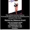 Rebecca Grant certificate of authenticity from the autograph bank