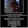 Rebecca Grant certificate of authenticity from the autograph bank