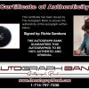 Richie Sambora certificate of authenticity from the autograph bank