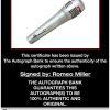 Romeo Miller certificate of authenticity from the autograph bank