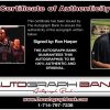 Ron Harper certificate of authenticity from the autograph bank