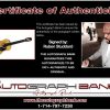 Ruben Studdard certificate of authenticity from the autograph bank