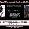 Salma Hayek certificate of authenticity from the autograph bank
