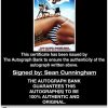 Sean Cunningham certificate of authenticity from the autograph bank