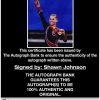 Shawn Johnson certificate of authenticity from the autograph bank