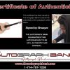 Shwayze certificate of authenticity from the autograph bank