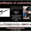 Slash certificate of authenticity from the autograph bank