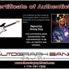 Snoop Dogg certificate of authenticity from the autograph bank