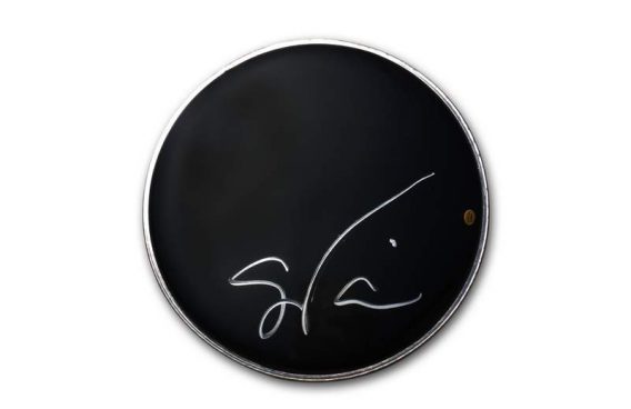 Steve Vai authentic signed drumhead