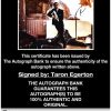 Taron Egerton certificate of authenticity from the autograph bank
