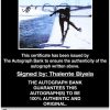 Thalente Biyela certificate of authenticity from the autograph bank