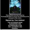 Tom Holland certificate of authenticity from the autograph bank