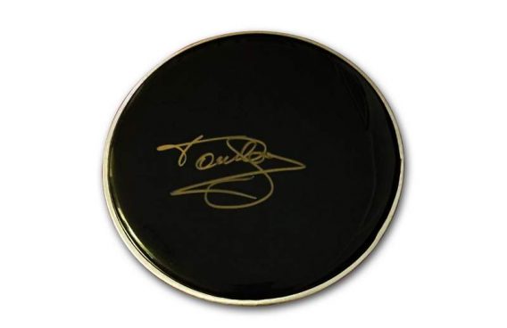 Tom Jones authentic signed drumhead