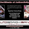 Tommy Chong certificate of authenticity from the autograph bank