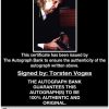 Torsten Voges certificate of authenticity from the autograph bank