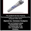 Vanessa Hudgens certificate of authenticity from the autograph bank
