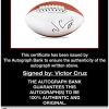 Victor Cruz certificate of authenticity from the autograph bank