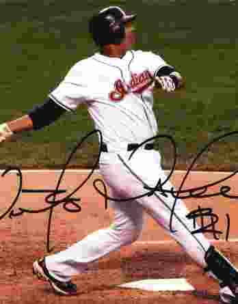 Victor Martinez authentic signed 8x10 picture