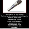 Xzibit certificate of authenticity from the autograph bank