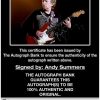Andy Summers certificate of authenticity from the autograph bank