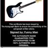 Funny Man certificate of authenticity from the autograph bank