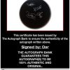 Hoobastank certificate of authenticity from the autograph bank