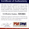 Katy Perry certificate of authenticity from the autograph bank