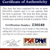 Khloe Kardashian certificate of authenticity from the autograph bank