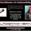 Ll Cool J certificate of authenticity from the autograph bank