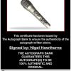Nigel Lythgoe certificate of authenticity from the autograph bank