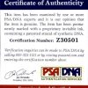 Robert Duvall certificate of authenticity from the autograph bank