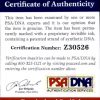 Sara Sampaio certificate of authenticity from the autograph bank