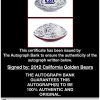 California Golden Bears proof of signing certificate