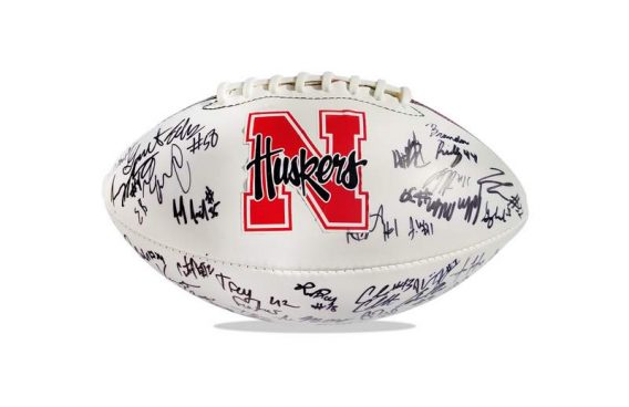 Nebraska Corhuskers authentic signed football