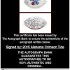 Alabama Crimson Tide certificate of authenticity from the autograph bank