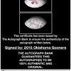 Oklahoma Sooners proof of signing certificate