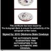 Oklahoma State Cowboys proof of signing certificate