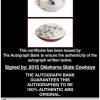 Oklahoma State Cowboys proof of signing certificate