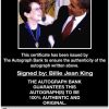 Billie Jean certificate of authenticity from the autograph bank
