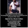 Bryan Callen certificate of authenticity from the autograph bank