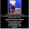 Bryan Callen certificate of authenticity from the autograph bank