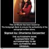 Charisma Carpenter certificate of authenticity from the autograph bank