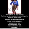 Connie Britton certificate of authenticity from the autograph bank