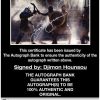 Djimon Hounsou certificate of authenticity from the autograph bank
