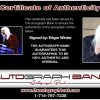 Edgar Winter certificate of authenticity from the autograph bank