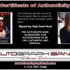 Gale Anne Hurd certificate of authenticity from the autograph bank