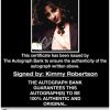 Kimmy Robertson certificate of authenticity from the autograph bank