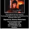 Kimmy Robertson certificate of authenticity from the autograph bank