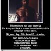 Michael B Jordan certificate of authenticity from the autograph bank